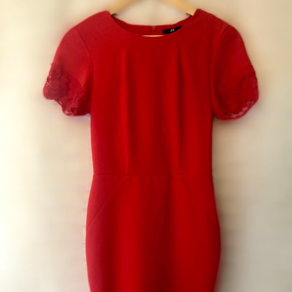 H&M Red Midi Dress